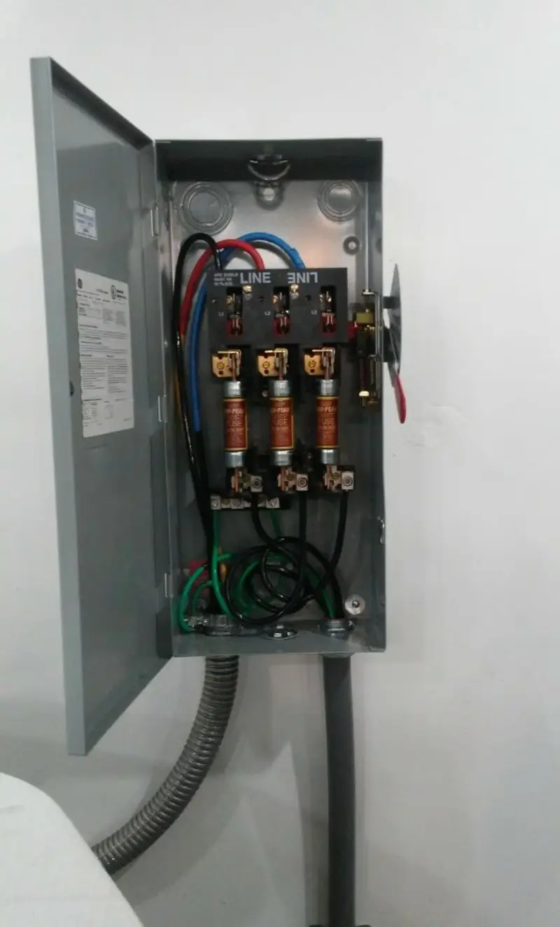 Three-phase disconnect switch installed for Electrical Wiring & Rewiring in Croton